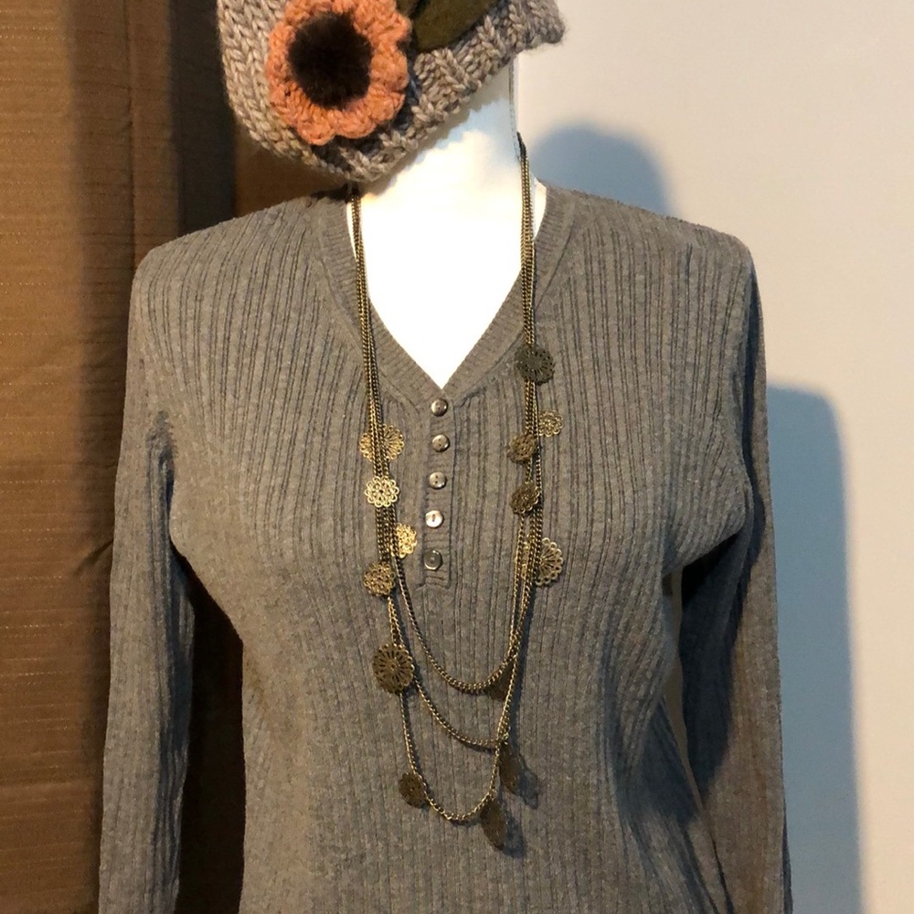 Croft & Barrow Gray Sweater